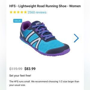 Xero Shoes Atoll Blue HFS Womens Size 8 Road Running Minimalist Vegan Sneaker